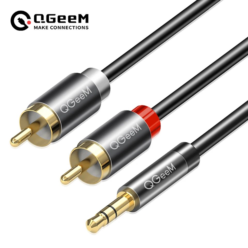 Home Cinema Choice - QGeeM RCA Cable 2RCA to 3.5