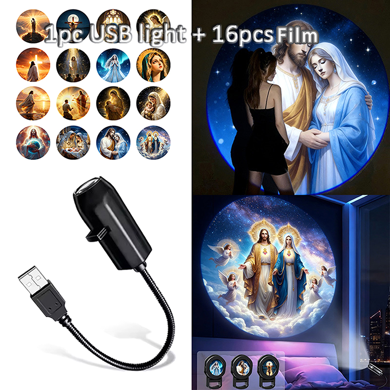 Projector Mount Ceiling - 【AD】God And Mary Pattern Projection Light,