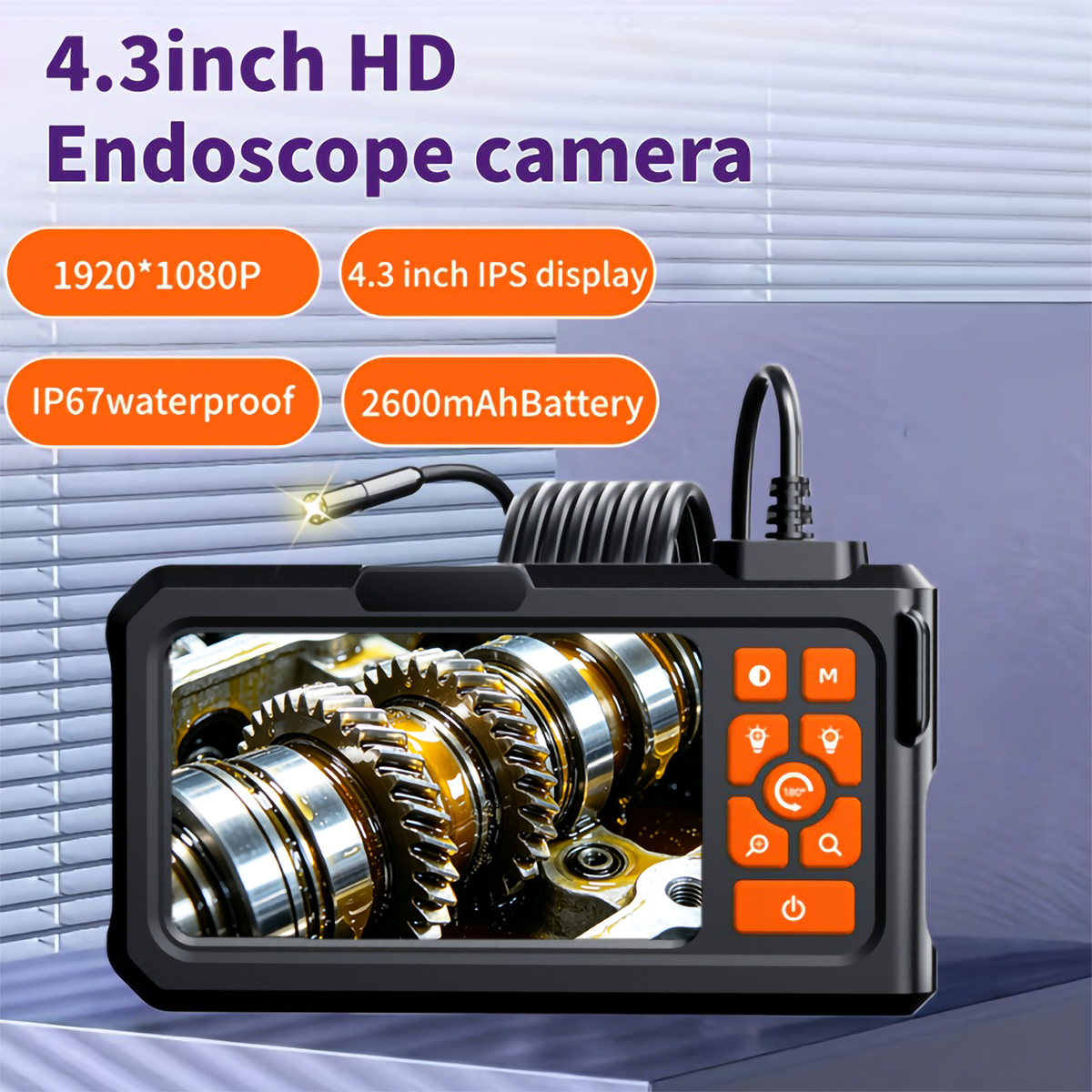 Home Cinema Hd - 4.3 Inch IPS Screen Industrial Endoscope