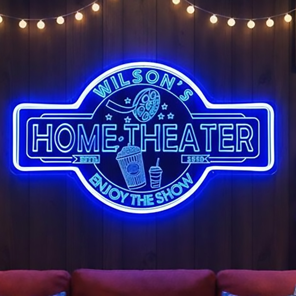 Home Cinema In - Custom Home Theater Neon Sign Personalized