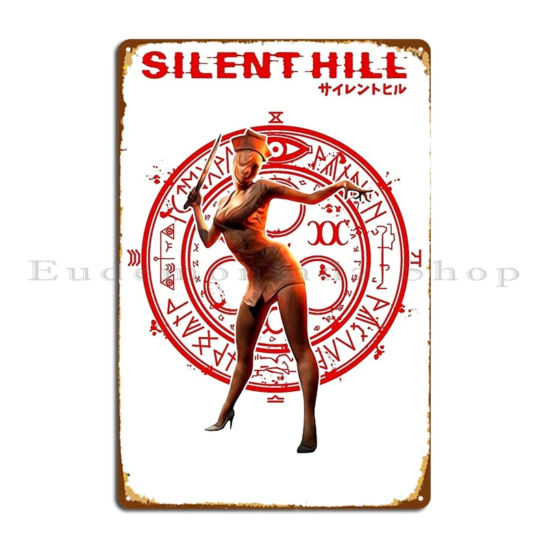Home Cinema Design - Silent Hill Nurse Metal Sign Poster