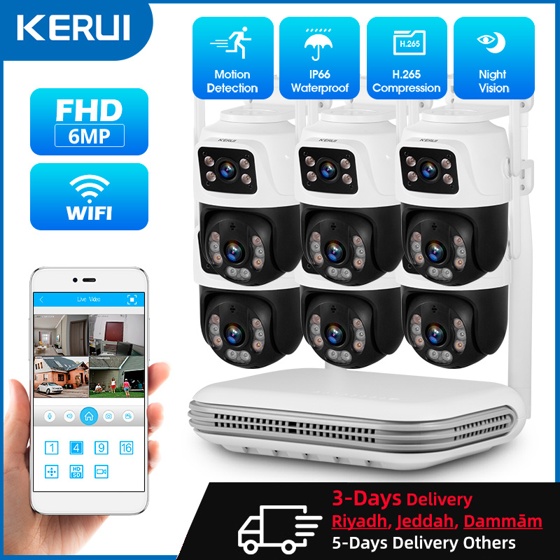 Home Cinema Hd - KERUI Waterproof 6MP HD Wireless Dual