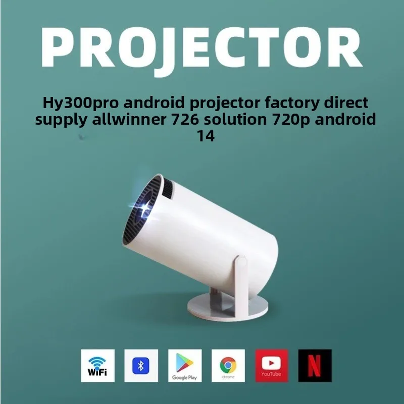 Home Cinema Hd - HY300Pro Portable 4K HD Projector Bluetooth
