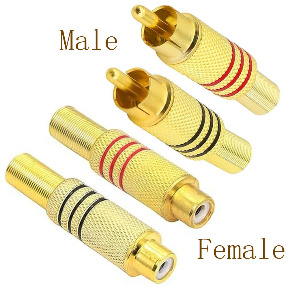 Home Cinema Choice - 4PCS RCA Plug Gold Plated Solder