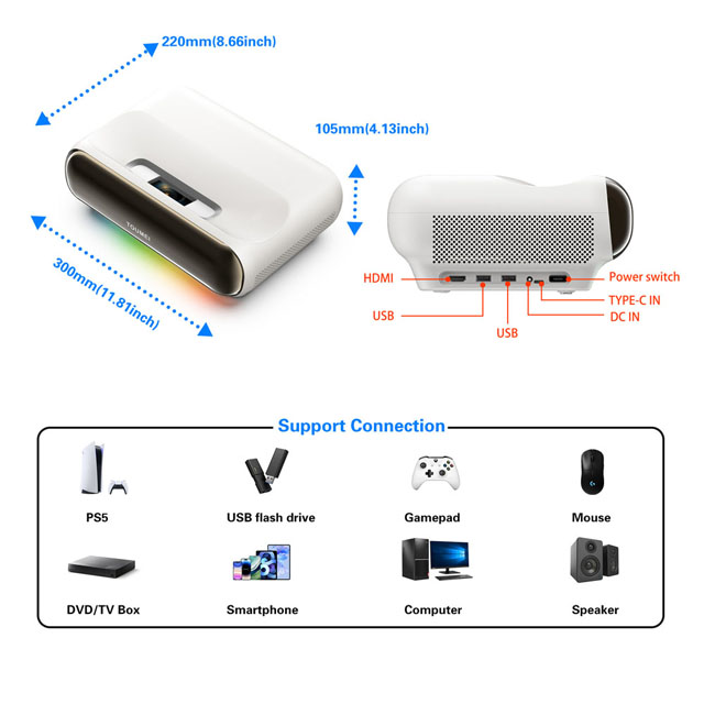 Triple Color Laser Projector U - Home Cinema Ultra Short Throw Projector 评论和价格