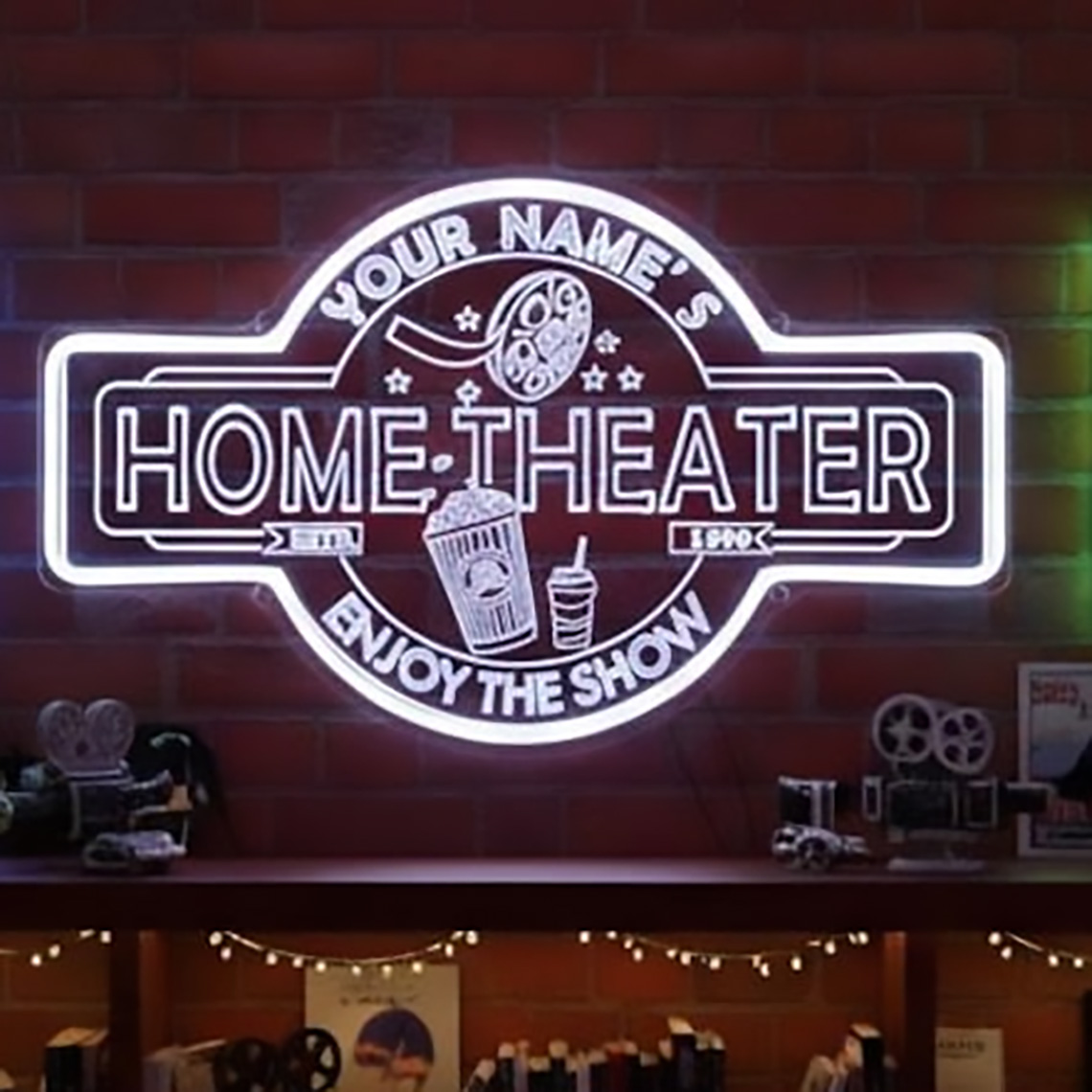 Custom Home Theater Neon Sign  - Home Cinema In 评论和价格
