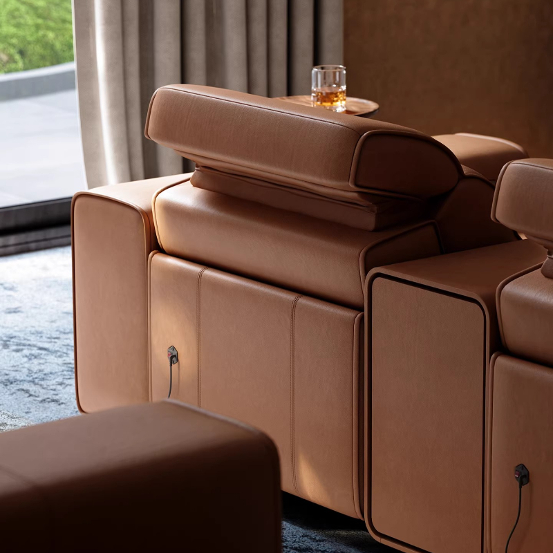 Top-grain Leather Electric Sof - Home Cinema Couch 评论和价格