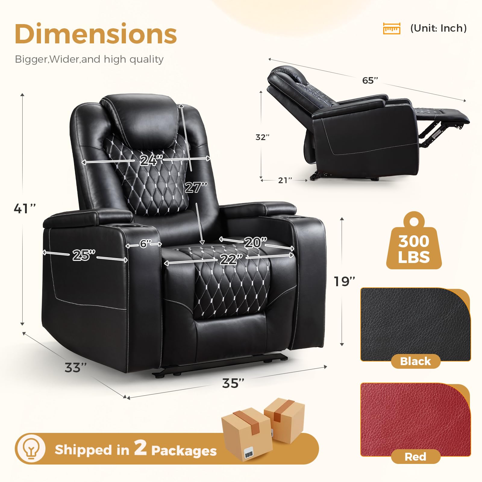 Electric Power Recliner Chair  - Home Cinema Couch 评论和价格