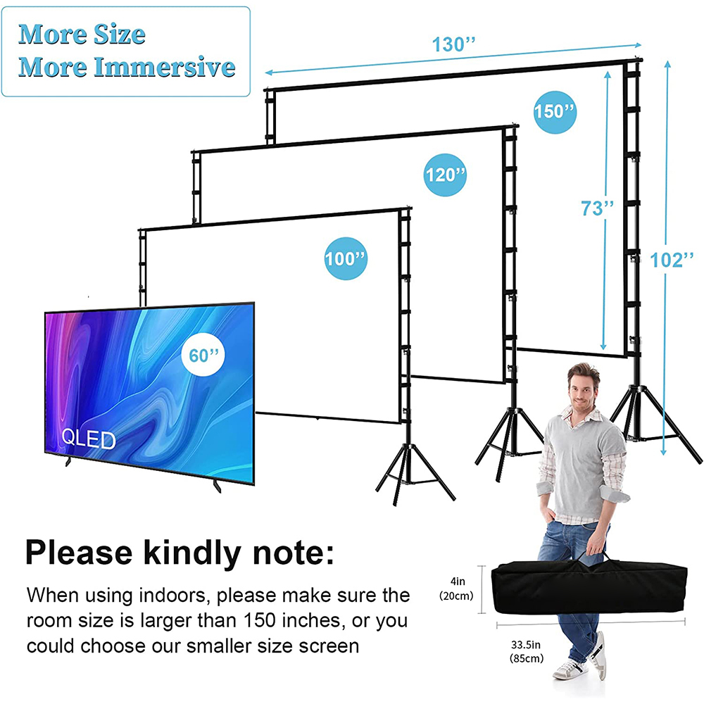 VEIDADZ Projector Screen With  - Home Cinema Rack 评论和价格