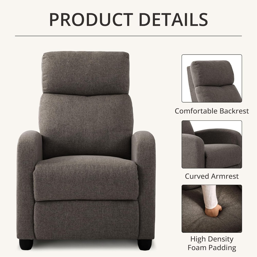Modern Manual Push Back Reclin - Home Cinema Couch 评论和价格