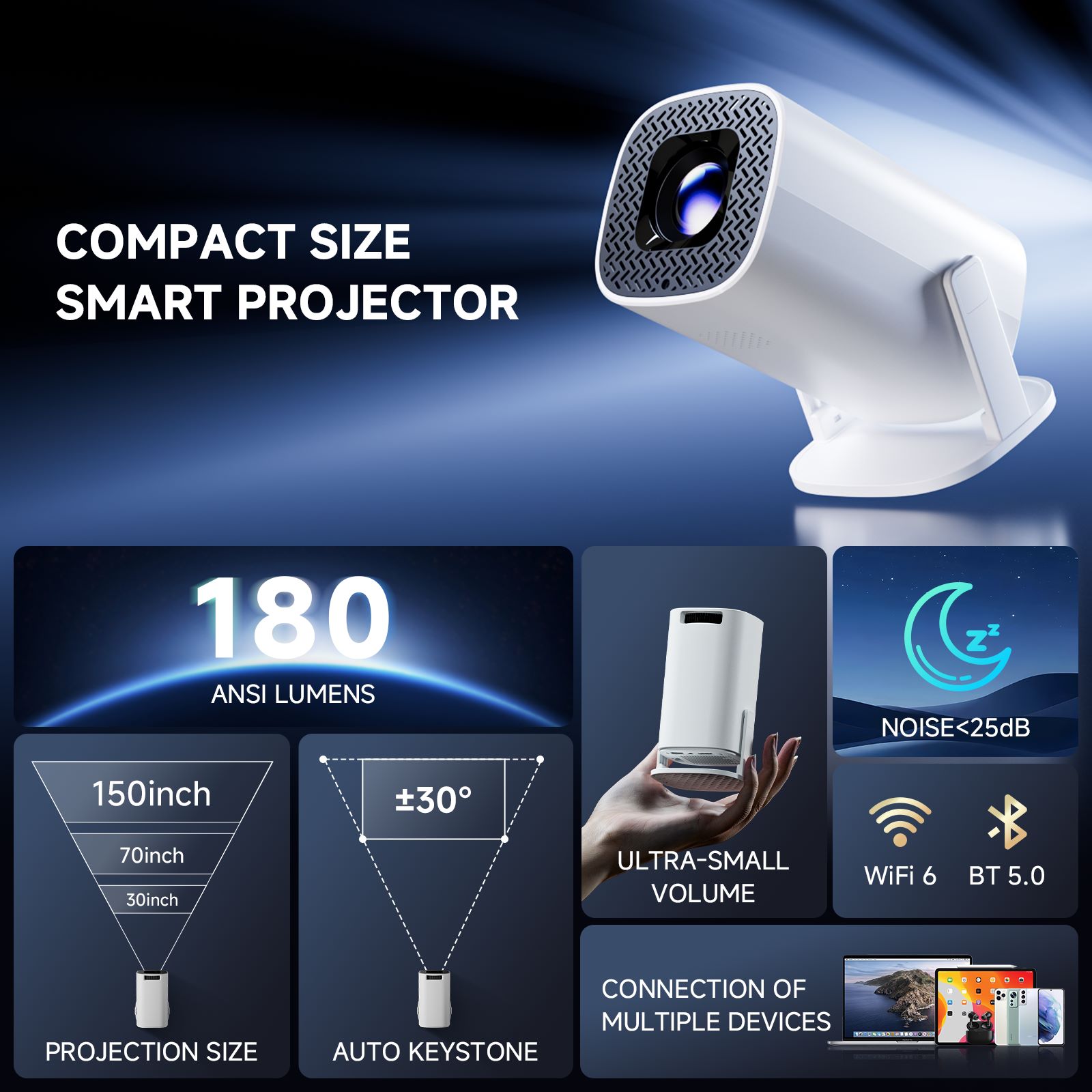 P30 PRO Smart Mini Projector A - Home Cinema Rack 评论和价格